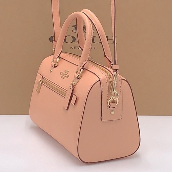 NWT Coach Rowan Satchel in Blushed Pink - Picture 3 of 5